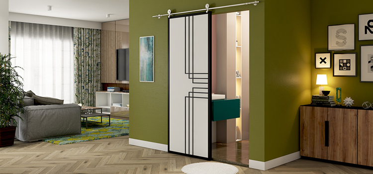 sliding bathroom door installation in St. Petersburg